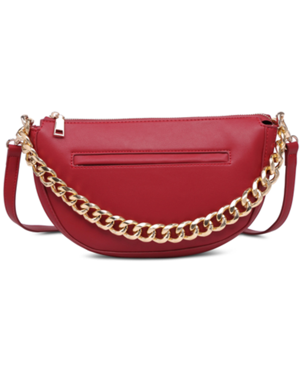 URBAN EXPRESSIONS Vivian Chunky Chain Crossbody in Deep Red